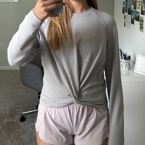Lululemon Tuck & Gather Twist Front Long Sleeve Pullover Top Sweatshirt Size 4